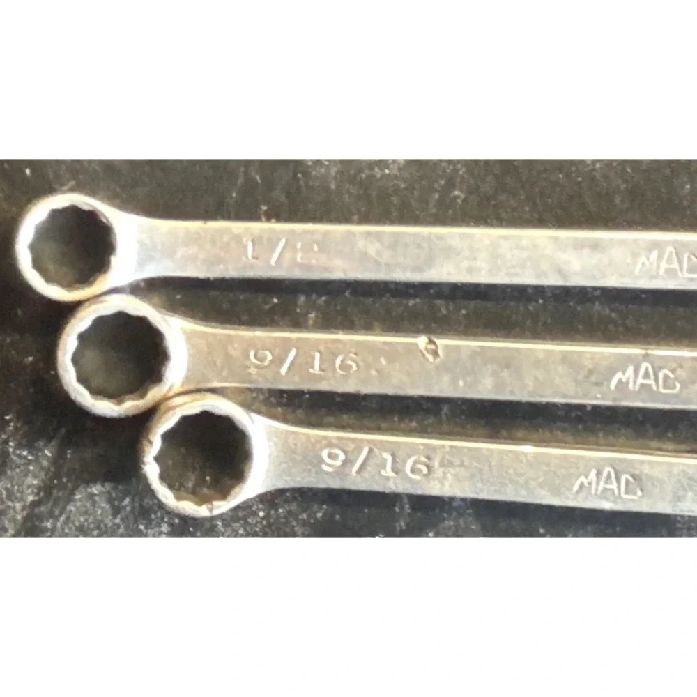 Mac Tools‎ Wrench Set 3pc SAE 1/2 9/16 CL16L CL18 CW18 USA Vintage Combination